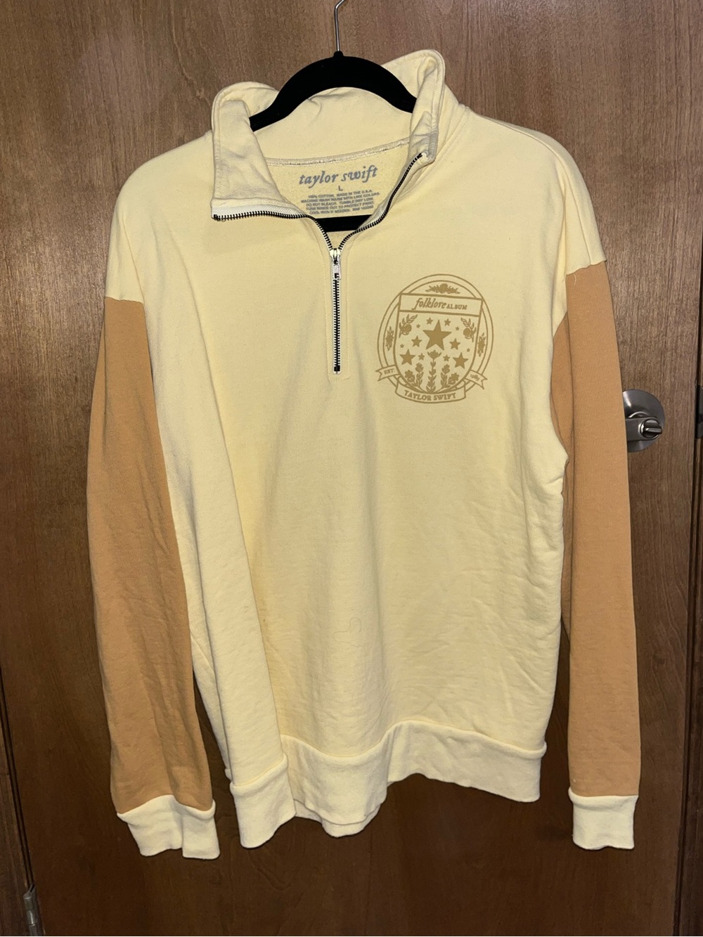 Taylor Swift Folklore Quater Zip Size Large